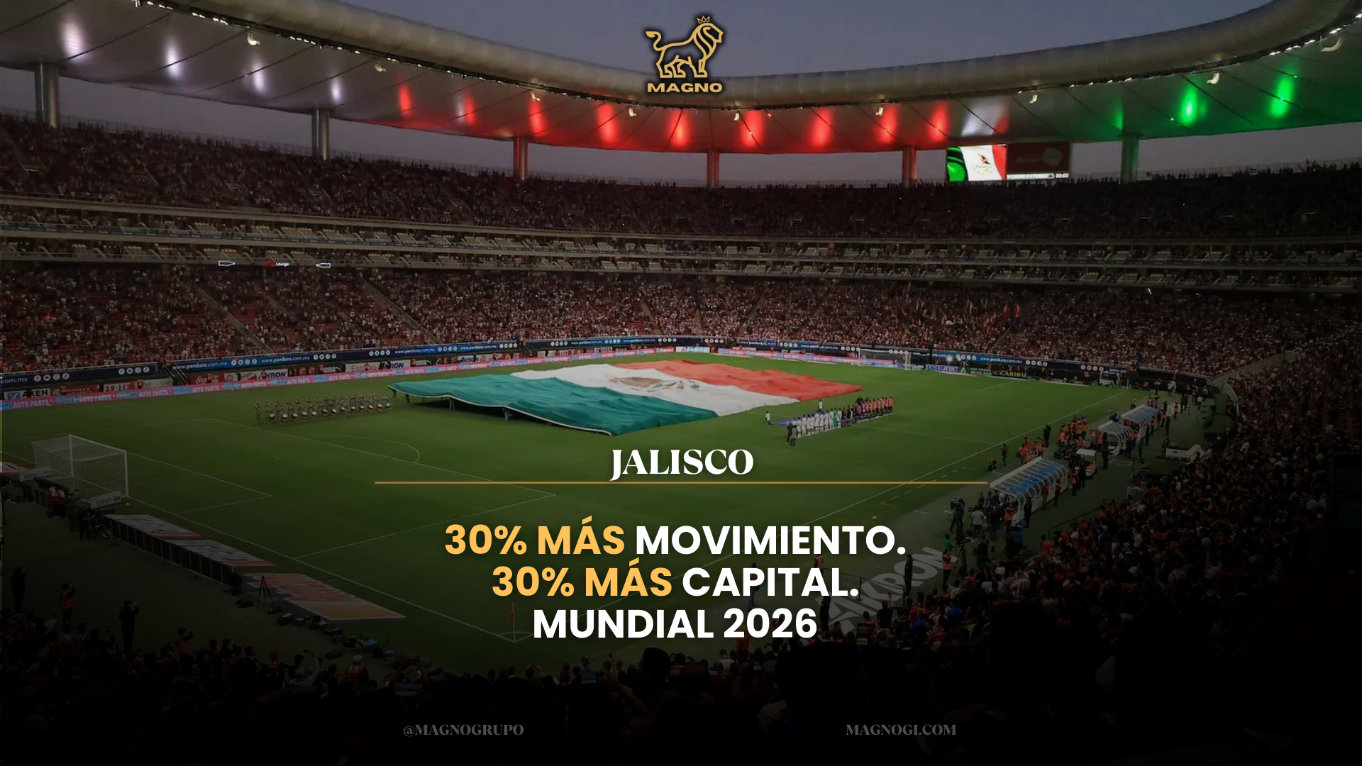 30% Más Movimiento.
30% Más Capital.
Mundial 2026